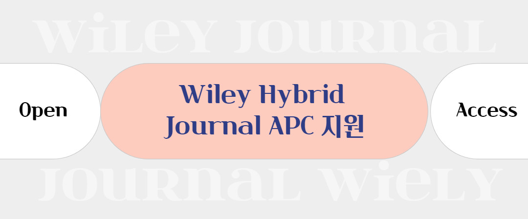 Wiley Hybrid Journal OA 출판논문 APC 지원 안내